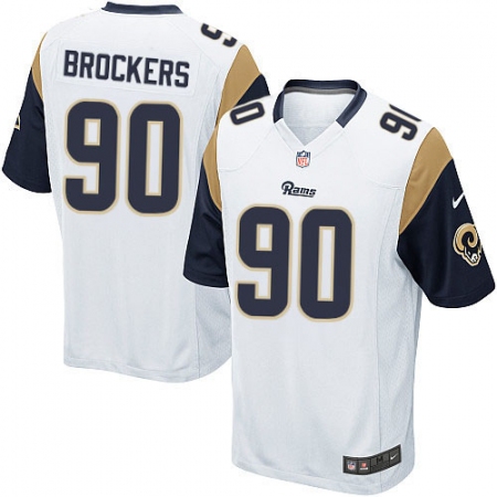 â Men's Nike Los Angeles Rams #90 Michael Brockers Game White NFL Jersey Size  S â