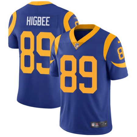Youth Nike Los Angeles Rams #89 Tyler Higbee Royal Blue Alternate Vapor Untouchable Limited Player NFL Jersey