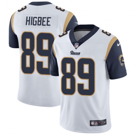 Men's Nike Los Angeles Rams #89 Tyler Higbee White Vapor Untouchable Limited Player NFL Jersey