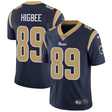 Men's Nike Los Angeles Rams #89 Tyler Higbee Navy Blue Team Color Vapor Untouchable Limited Player NFL Jersey