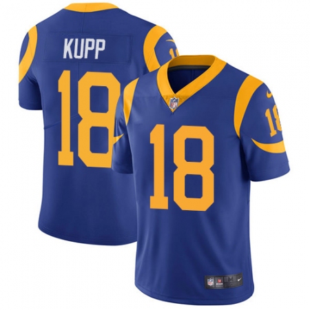 Youth Nike Los Angeles Rams #18 Cooper Kupp Royal Blue Alternate Vapor Untouchable Limited Player NFL Jersey