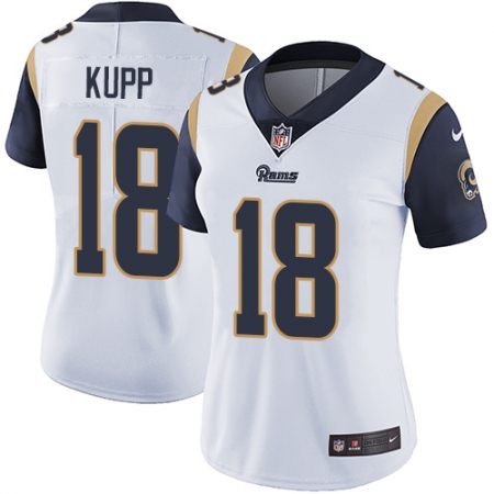 Women's Nike Los Angeles Rams #18 Cooper Kupp Elite White NFL Jersey
