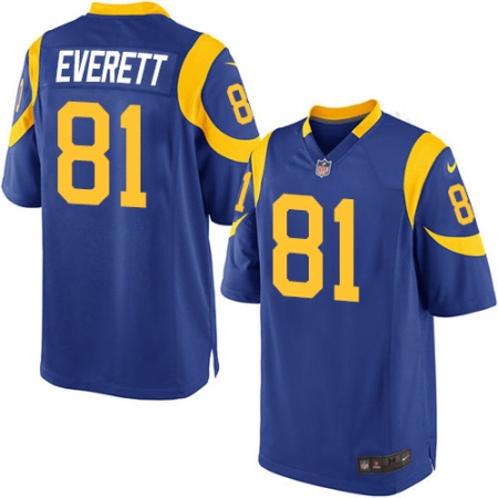 Men's Nike Los Angeles Rams #81 Gerald Everett Game Royal Blue Alternate NFL Jersey