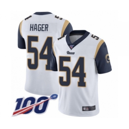 Youth Los Angeles Rams #54 Bryce Hager White Vapor Untouchable Limited Player 100th Season Football Jersey