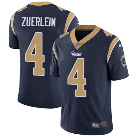 Youth Nike Los Angeles Rams #4 Greg Zuerlein Navy Blue Team Color Vapor Untouchable Limited Player NFL Jersey