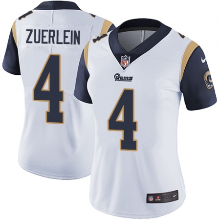 Women's Nike Los Angeles Rams #4 Greg Zuerlein Elite White NFL Jersey