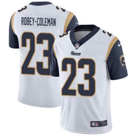 Men's Nike Los Angeles Rams #23 Nickell Robey-Coleman White Vapor Untouchable Limited Player NFL Jersey