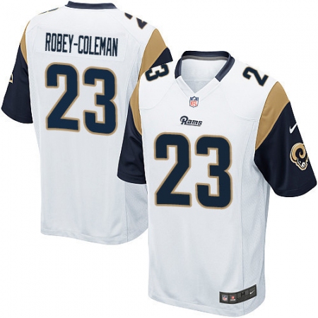 Men's Nike Los Angeles Rams #23 Nickell Robey-Coleman Game White NFL Jersey