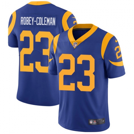 Men's Nike Los Angeles Rams #23 Nickell Robey-Coleman Royal Blue Alternate Vapor Untouchable Limited Player NFL Jersey