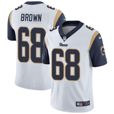 Men's Nike Los Angeles Rams #68 Jamon Brown White Vapor Untouchable Limited Player NFL Jersey