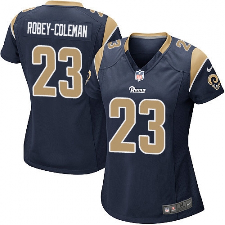 Women's Nike Los Angeles Rams #23 Nickell Robey-Coleman Game Navy Blue Team Color NFL Jersey