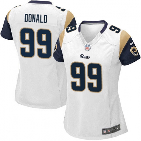 Women's Nike Los Angeles Rams #99 Aaron Donald Game White NFL Jersey