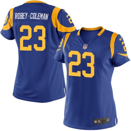 Women's Nike Los Angeles Rams #23 Nickell Robey-Coleman Game Royal Blue Alternate NFL Jersey