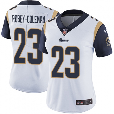 Women's Nike Los Angeles Rams #23 Nickell Robey-Coleman White Vapor Untouchable Limited Player NFL Jersey