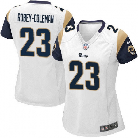Women's Nike Los Angeles Rams #23 Nickell Robey-Coleman Game White NFL Jersey