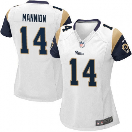 Women's Nike Los Angeles Rams #14 Sean Mannion Game White NFL Jersey