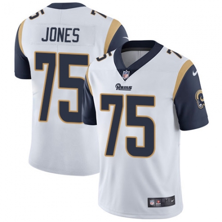 Men's Nike Los Angeles Rams #75 Deacon Jones White Vapor Untouchable Limited Player NFL Jersey