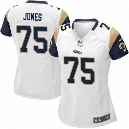 Women's Nike Los Angeles Rams #75 Deacon Jones Game White NFL Jersey