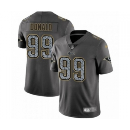Men's Los Angeles Rams #99 Aaron Donald Limited Gray Static Fashion Limited Football Jersey