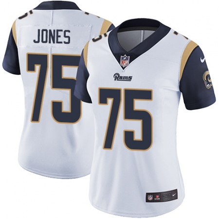 Women's Nike Los Angeles Rams #75 Deacon Jones Elite White NFL Jersey