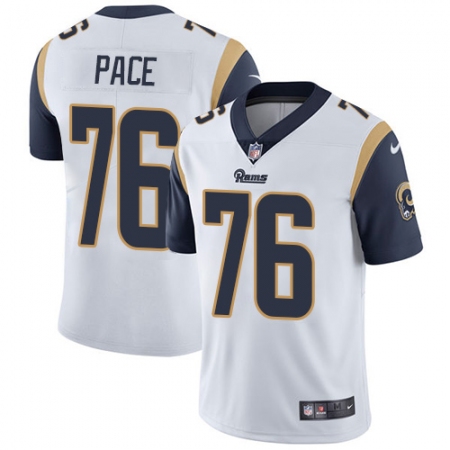 Youth Nike Los Angeles Rams #76 Orlando Pace White Vapor Untouchable Limited Player NFL Jersey
