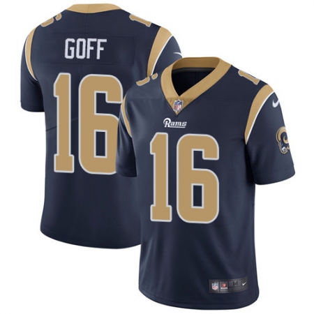 Youth Nike Los Angeles Rams #16 Jared Goff Navy Blue Team Color Vapor Untouchable Limited Player NFL Jersey