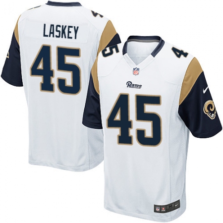 Men's Nike Los Angeles Rams #45 Zach Laskey Game White NFL Jersey