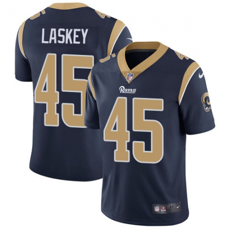 Men's Nike Los Angeles Rams #45 Zach Laskey Navy Blue Team Color Vapor Untouchable Limited Player NFL Jersey