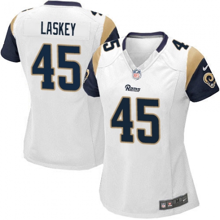 Women's Nike Los Angeles Rams #45 Zach Laskey Game White NFL Jersey
