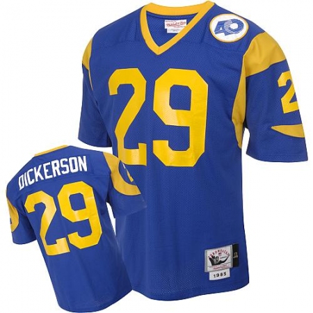 Mitchell and Ness Los Angeles Rams #29 Eric Dickerson Authentic Blue Throwback NFL Jersey