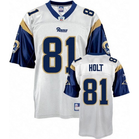 Reebok Los Angeles Rams #81 Torry Holt Premier EQT White Throwback NFL Jersey