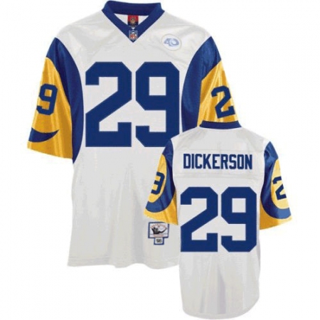Mitchell and Ness Los Angeles Rams #29 Eric Dickerson Authentic White Throwback NFL Jersey
