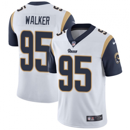 Men's Nike Los Angeles Rams #95 Tyrunn Walker White Vapor Untouchable Limited Player NFL Jersey