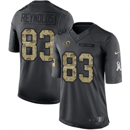 Men's Nike Los Angeles Rams #83 Josh Reynolds Limited Black 2016 Salute to Service NFL Jersey