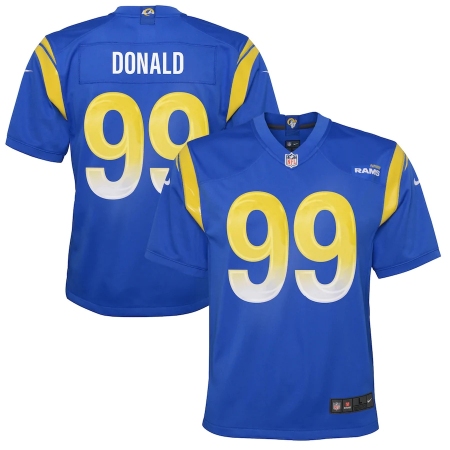 Youth Los Angeles Rams #99 Aaron Donald Blue Nike Royal Game Jersey.webp