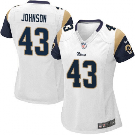 Women's Nike Los Angeles Rams #43 John Johnson Game White NFL Jersey