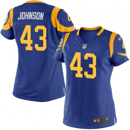 Women's Nike Los Angeles Rams #43 John Johnson Game Royal Blue Alternate NFL Jersey