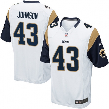 Men's Nike Los Angeles Rams #43 John Johnson Game White NFL Jersey
