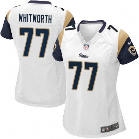 Women's Nike Los Angeles Rams #77 Andrew Whitworth Game White NFL Jersey