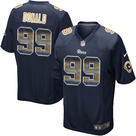 Youth Nike Los Angeles Rams #99 Aaron Donald Limited Navy Blue Strobe NFL Jersey