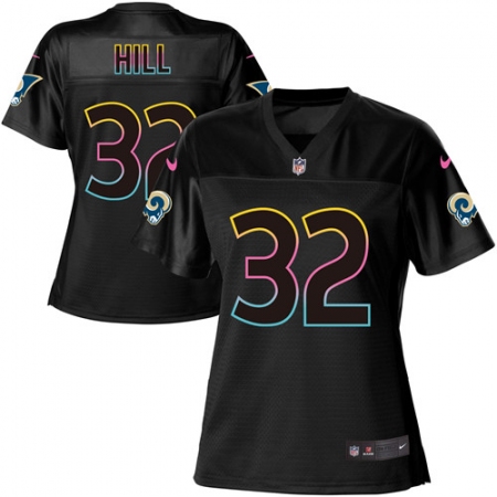 Women's Nike Los Angeles Rams #32 Troy Hill Game Black Fashion NFL Jersey