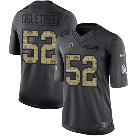 Men's Nike Los Angeles Rams #52 Alec Ogletree Limited Black 2016 Salute to Service NFL Jersey