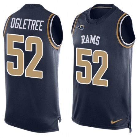 Men's Nike Los Angeles Rams #52 Alec Ogletree Limited Navy Blue Player Name & Number Tank Top NFL Jersey
