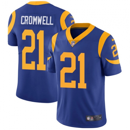 Youth Nike Los Angeles Rams #21 Nolan Cromwell Royal Blue Alternate Vapor Untouchable Limited Player NFL Jersey