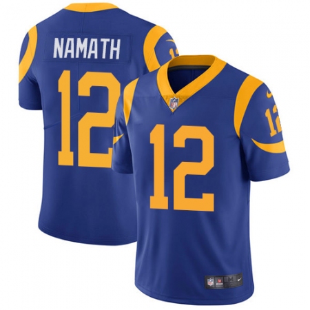 Youth Nike Los Angeles Rams #12 Joe Namath Royal Blue Alternate Vapor Untouchable Limited Player NFL Jersey