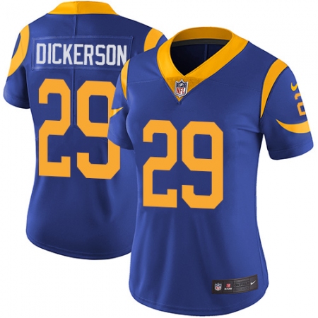 Women's Nike Los Angeles Rams #29 Eric Dickerson Royal Blue Alternate Vapor Untouchable Limited Player NFL Jersey
