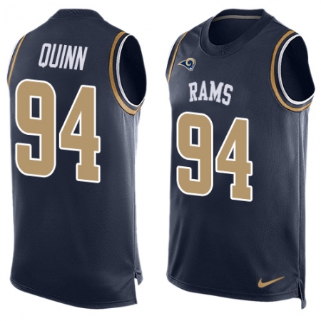 Men's Nike Los Angeles Rams #94 Robert Quinn Limited Navy Blue Player Name & Number Tank Top NFL Jersey