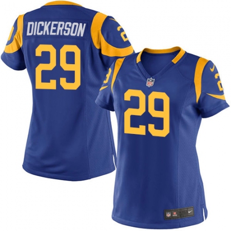 Women's Nike Los Angeles Rams #29 Eric Dickerson Game Royal Blue Alternate NFL Jersey
