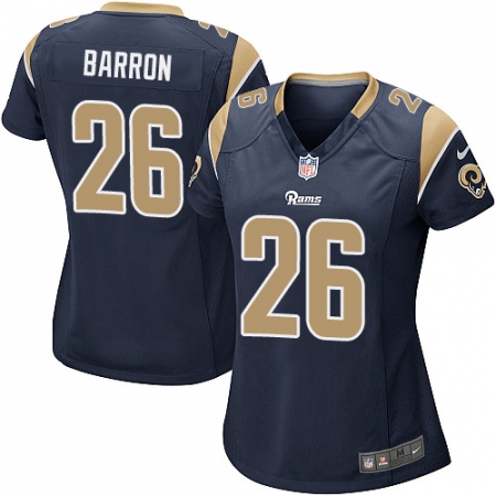 Women's Nike Los Angeles Rams #26 Mark Barron Game Navy Blue Team Color NFL Jersey
