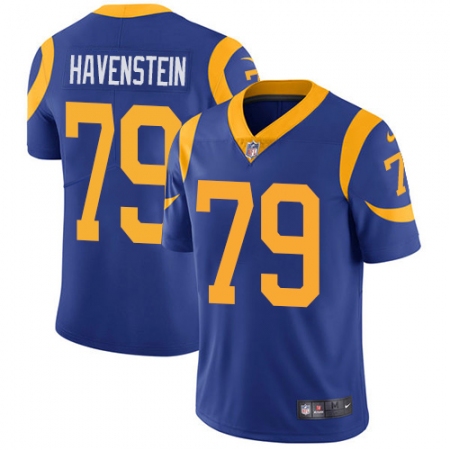 Men's Nike Los Angeles Rams #79 Rob Havenstein Royal Blue Alternate Vapor Untouchable Limited Player NFL Jersey
